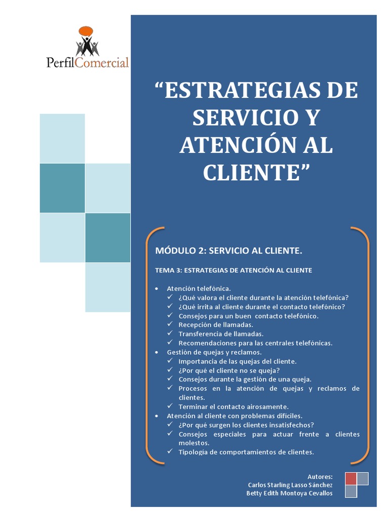 Material Académico Atención Al Cliente Pdf Business Servicio Al