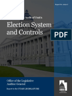 Performance Audit of Utah's Elections Systems and Controls