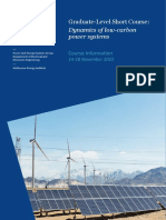 Dynamics of Low Carbon Grids Short Course Brochure