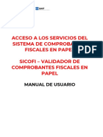 Acceso A Los Servicios Del Sistema de Comprobantes Fiscales en Papel Sicofi - Validador de Comprobantes Fiscales en Papel