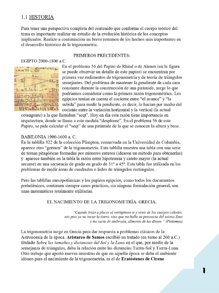 Historia de La Trigonometria PDF