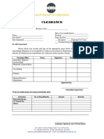 Clearance Form