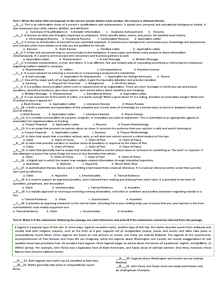 Reading and writing skills test pdf r sum memorandum