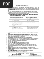 Activity Based Costing