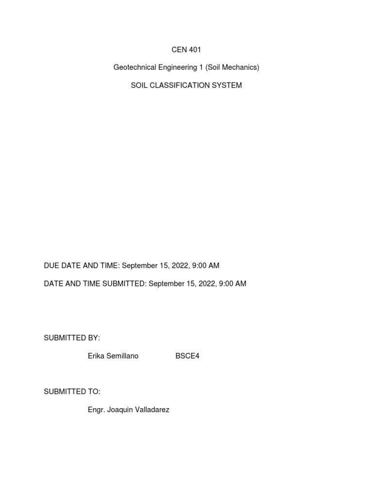 Classification of soils a comparison of the aashto and unified soil