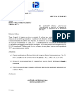 Oficio No. SE-IP-09-2022 Solicitud de Subsanación RYT