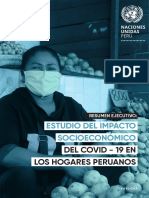 Resumen Ejecutivo - El - Impacto - Socioeconómico - de - COVID-19 - en - Los - Hogares - Peruanos