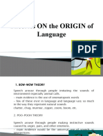 Theories On The Origin of Language 2