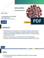 CDC updates on COVID-19 vaccine safety for adolescents and reports of myocarditis