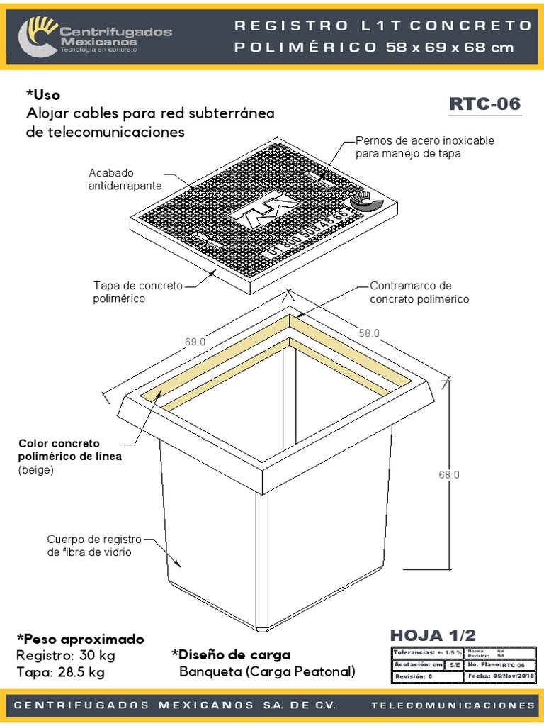Registro de Concreto Polimérico L1T | PDF