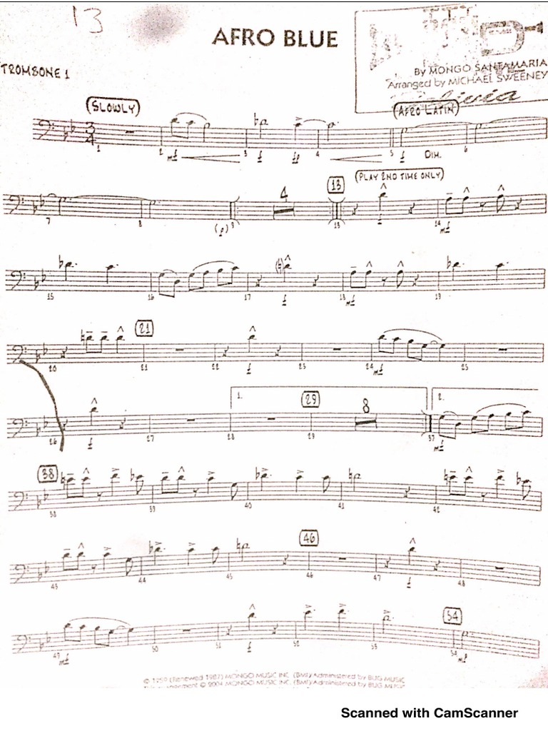 Afro Blue Arranged by Michael Sweeney | PDF
