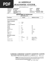 Department of Pathology: Result Reference Values Test Name