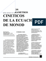 Cineticos de La Ecuacion Demonod: Evaluacion de Los Parametros