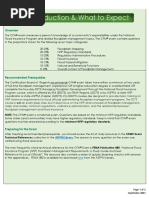 CFM Exam Study Topics