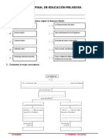 Prueba Final de Educación Religiosa