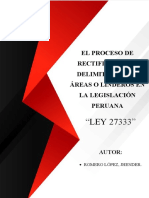 El Proceso de Rectificación o Delimitación de Áreas o Linderos en La Legislación Peruana - Romero Lopez