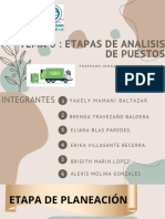 Análisis de etapas de puestos en gestión de residuos