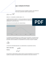 Función Gaussiana o Campana de Gauss