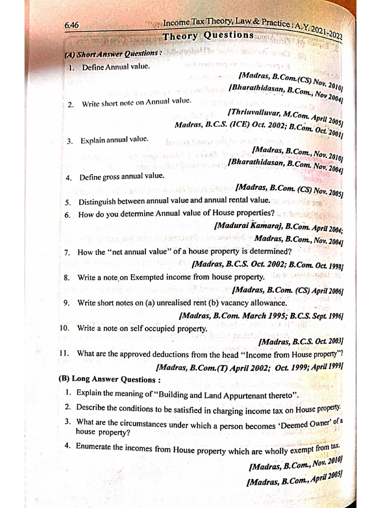 TS Reddy and Murthy Under House Property Part 5 PDF