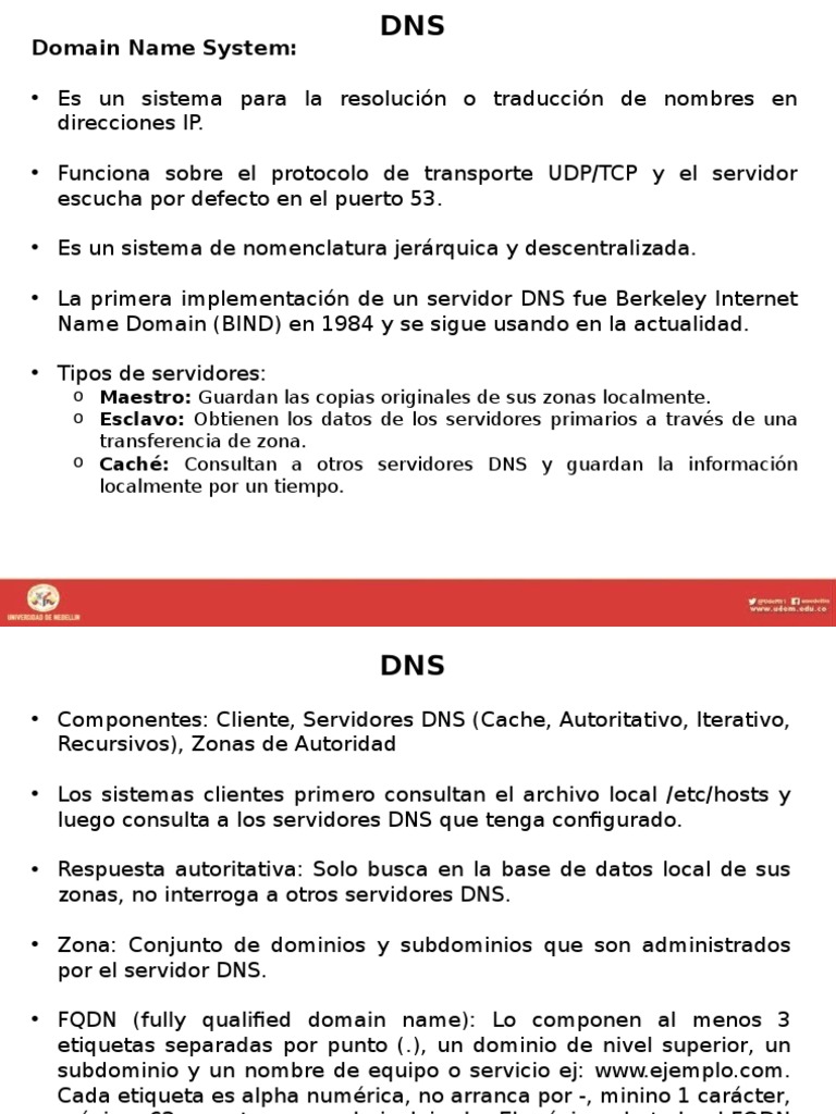 Clase3 DNS | PDF | sistema de nombres de dominio | Internet