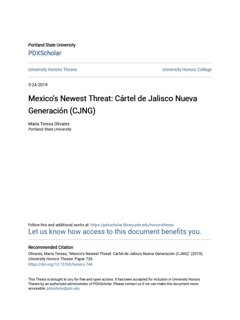 CJNG: Analyzing Mexico's Drug War Threat | PDF | Illegal Drug Trade ...