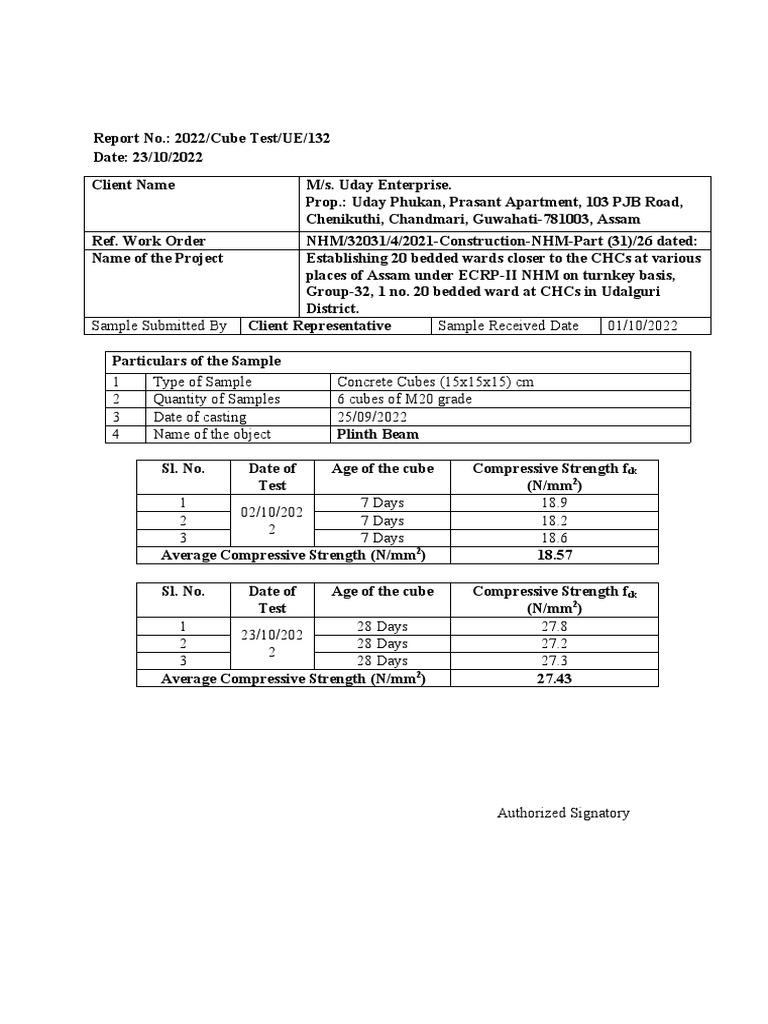 002.cube Test.... Plinth Beam | PDF