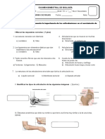 Examen Bimestral de Biología