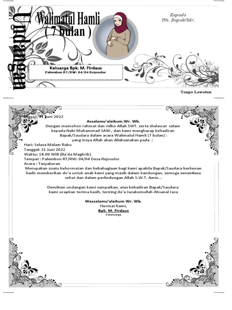 Undangan 7 Bulan RUMAH | PDF