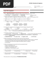 CHE 025 Long Quiz