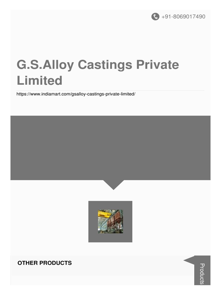 G S Alloy Castings Private Limited PDF