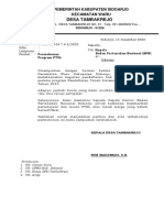Surat Permohonan Sertipikat PTSL Ke BPN Sidoarjo