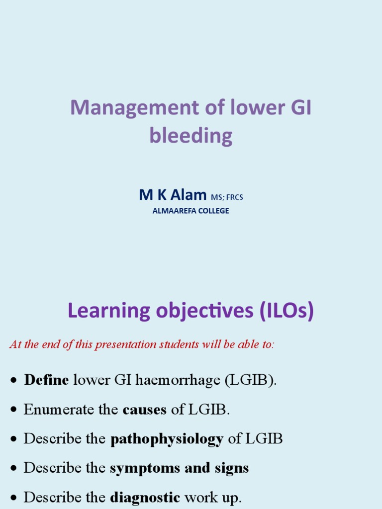 Bleeding After Colonoscopy