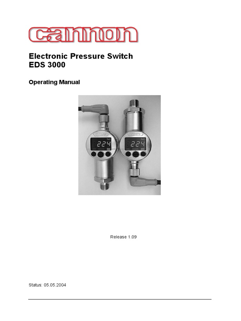 Pressure Switch Manual PDF Electrical Connector Hysteresis