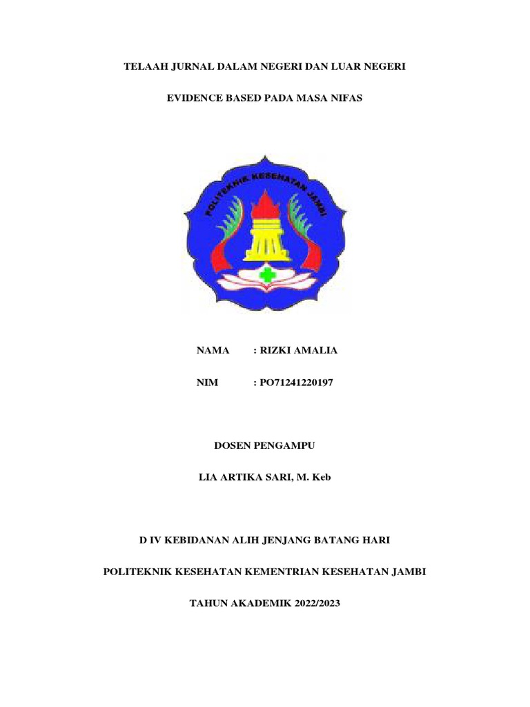 Tugas Evidence Based Rizki Amalia Pdf