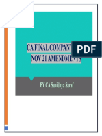 CA Final Company Law Amendments Summary