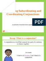 PowerPoint - Identifying Subordinating and Coordinating Connectives