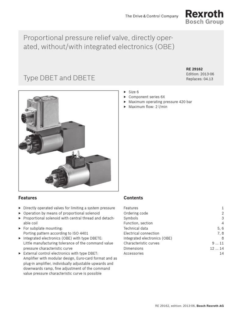 Rexroth Proportional Valve PDF