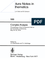 (Lecture Notes in Mathematics 599) Lars v. Ahlfors (Auth.), James D. Buckholtz, Teddy J. Suffridge (Eds.) - Complex Analysis_ Proceedings of the Conference Held at the University of Kentucky, May 18–2