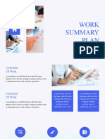 Blue and Concise Work Summary Plan Presentation Template