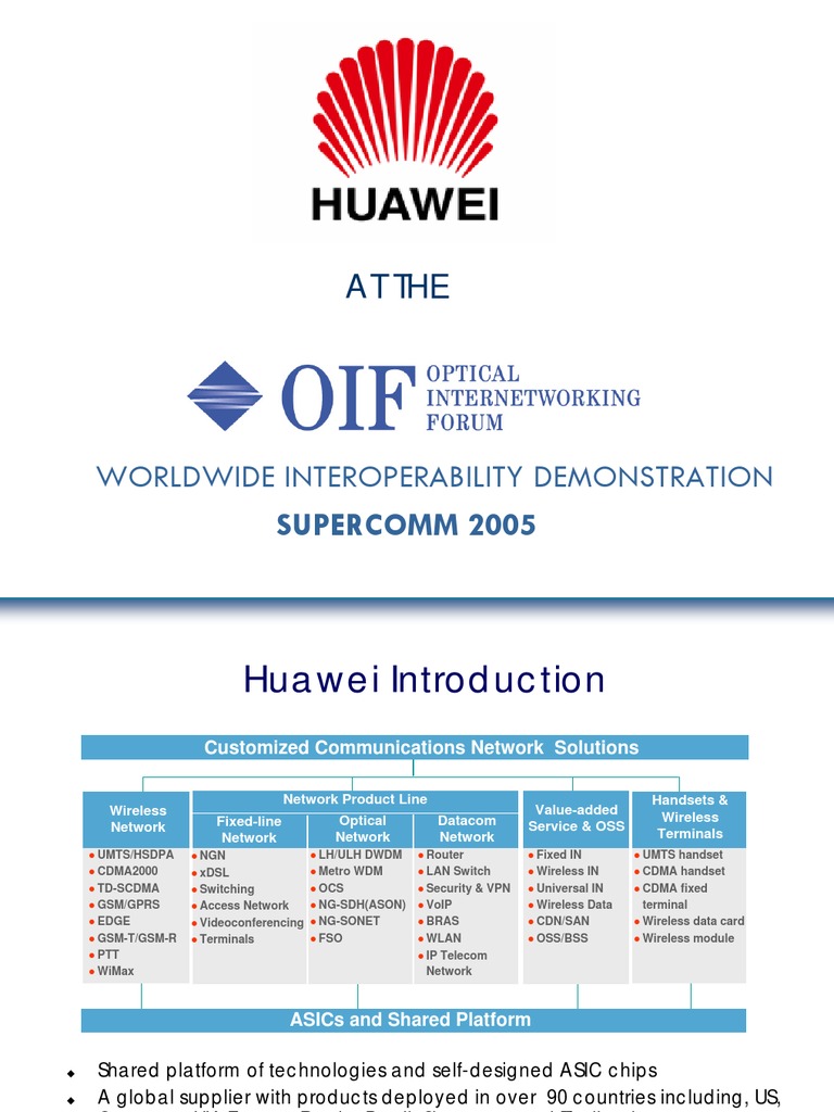 Huawei's Role in Network Interoperability | PDF | Computer Network ...