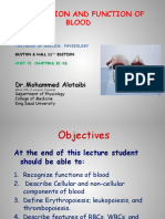 Composition and Functions of Blood Cells