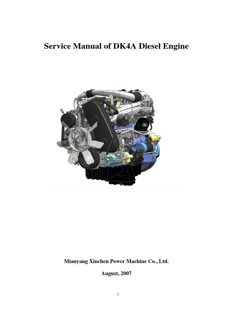 DK4A Diesel Engine Service Manual | PDF | Fuel Injection | Pump