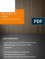 The World of Work (Job Interview)