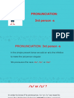 3A Pronunciation 3rd Person - S