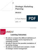 Week 1 Strategic Marketing Planning