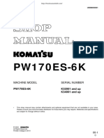 Komatsu PW170ES-6K K32001 Shop Manual