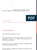 Energy Resources - Solar Hydropower Biomass Geothermal Energy