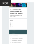 Ujian Tengah Semester Ilmu Biomedik Dasar: Koordinator: K. Dewi Budiarti, M.Kep Waktu: 75 Menit