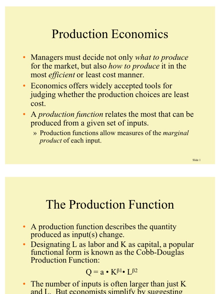 What To Produce How To Produce Efficient: Marginal | PDF