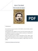 El Día Grande de Jujuy: Acto conmemorativo de la histórica batalla del 27 de abril de 1821